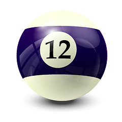 Image showing billiard ball 12