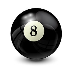 Image showing billiard ball 8