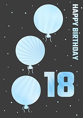 Image showing birthday illustration with color ballons