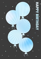 Image showing birthday illustration with color ballons