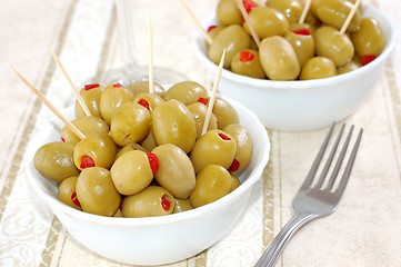 Image showing Olives, close-up