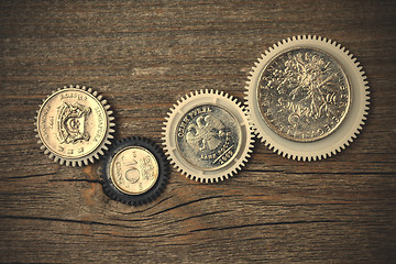 Image showing Gears with coins inside