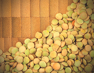 Image showing Natural organic green lentils