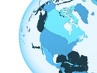 Image showing North America on translucent Earth