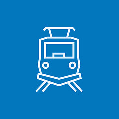 Image showing Front view of train line icon.