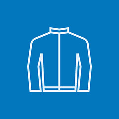 Image showing Biker jacket line icon.