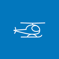 Image showing Helicopter line icon.