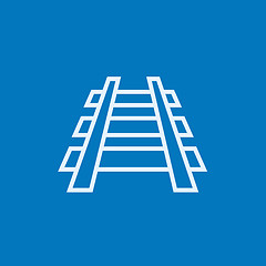 Image showing Railway track line icon.