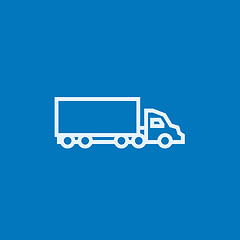 Image showing Delivery truck line icon.