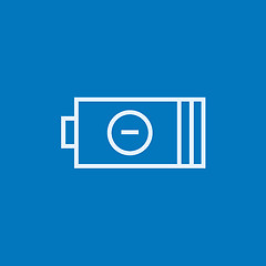 Image showing Low power battery line icon.