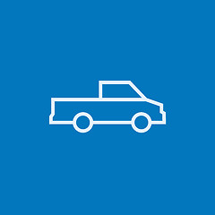 Image showing Pick up truck line icon.