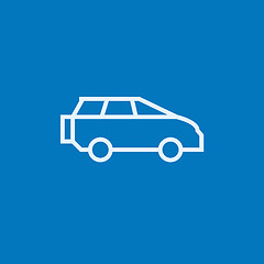 Image showing Minivan line icon.