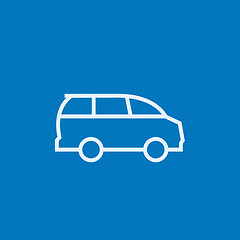 Image showing Minivan line icon.