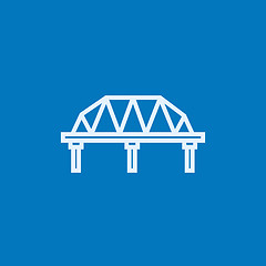 Image showing Rail way bridge line icon.