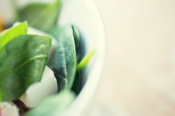 Image showing close up of vegetable salad bowl