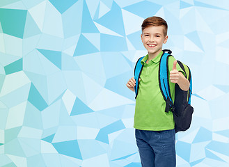 Image showing happy student boy with school bag