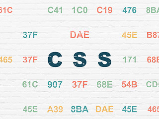 Image showing Programming concept: Css on wall background
