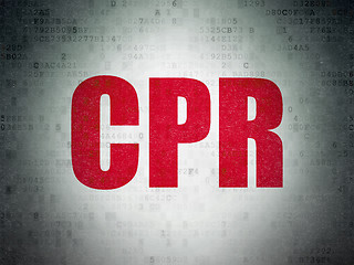 Image showing Health concept: CPR on Digital Paper background