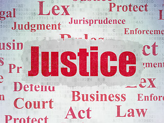 Image showing Law concept: Justice on Digital Paper background