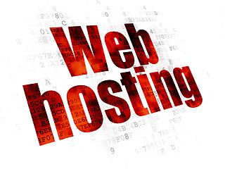 Image showing Web design concept: Web Hosting on Digital background