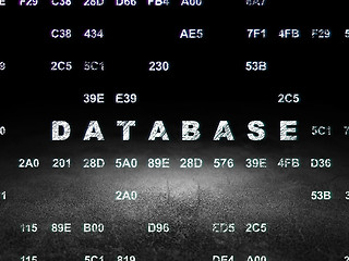 Image showing Database concept: Database in grunge dark room