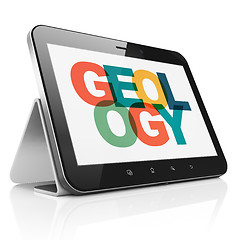 Image showing Science concept: Tablet Computer with Geology on  display