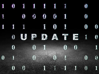 Image showing Web development concept: Update in grunge dark room