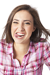 Image showing portrait of a beautiful young short haired woman