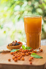 Image showing fruit drink with sea buckthorn
