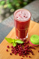 Image showing fruit drink with cranberries