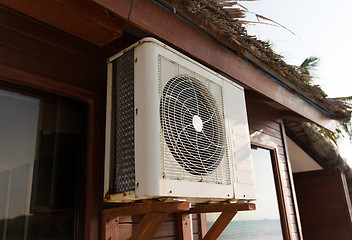 Image showing close up of air conditioner at bungalow house