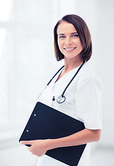 Image showing female doctor with stethoscope