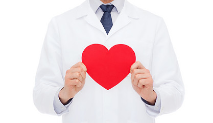 Image showing male doctor with red heart