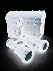 Image showing binoculars and chest