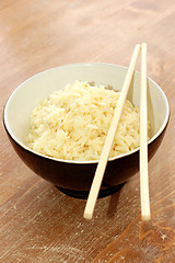 Image showing A bowl of healthy organic rice