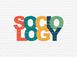 Image showing Studying concept: Sociology on wall background