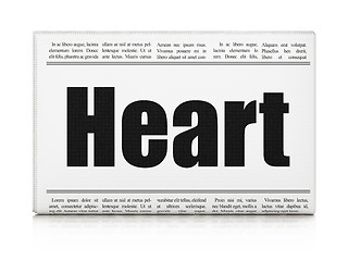 Image showing Medicine concept: newspaper headline Heart
