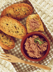 Image showing Pate with Crispy Bread