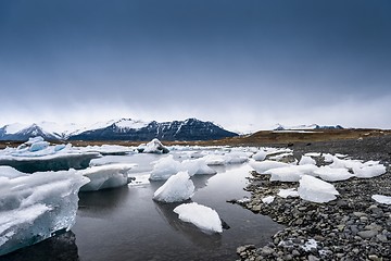 Image showing Icebergs at glacier lagoon 