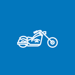 Image showing Motorcycle line icon.