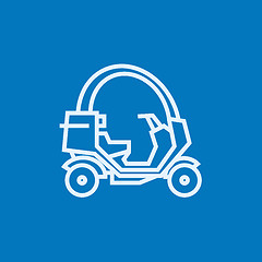 Image showing Rickshaw line icon.