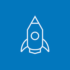 Image showing Rocket line icon.