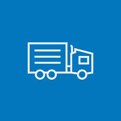 Image showing Delivery truck line icon.