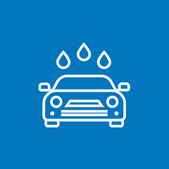 Image showing Car wash line icon.