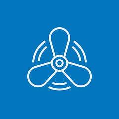 Image showing Boat propeller line icon.