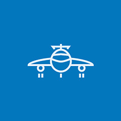 Image showing Airplane line icon.