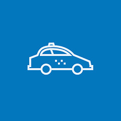 Image showing Taxi car line icon.