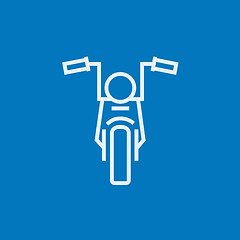 Image showing Motorcycle line icon.