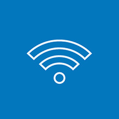 Image showing Wifi sign line icon.