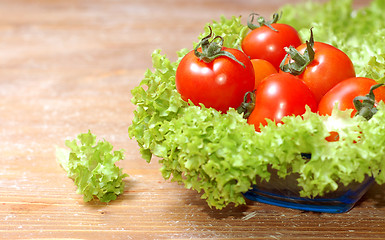 Image showing Fresh salad with tomatoes